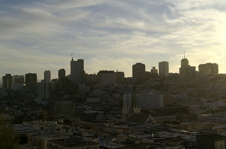 Blick über North Beach nach Nob Hill