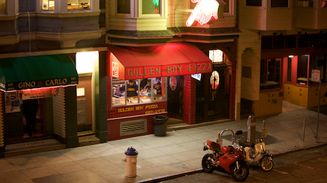 ... you are hungry - it's always good to have a pizzeria across the street.