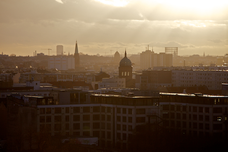 218 degrees South West - overlooking a part of Berlin Kreuzberg. 218 degrees South West - overlooking a part of Berlin Kreuzberg.