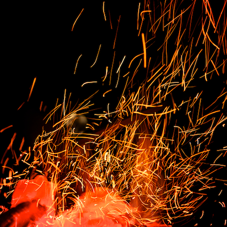 Easter fire glow